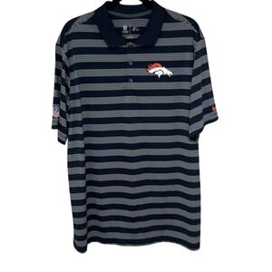 Nike Mens Blue Denver Broncos NFL On Field Apparel Dri-Fit Polo Shirt XL